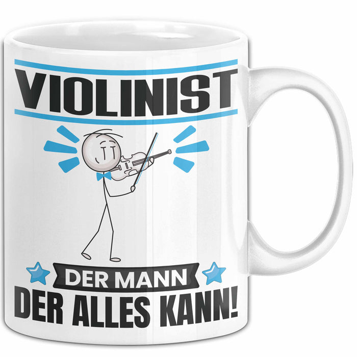 Violinist Tasse Geschenk für Violinist Der Mann Der Alles Kann Geschenkidee zum Geburtstag Weiß Trendation