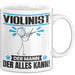 Violinist Tasse Geschenk für Violinist Der Mann Der Alles Kann Geschenkidee zum Geburtstag Weiß Trendation