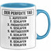 Schlafmütze Tasse Geschenk Der Perfekte Tag Geschenkidee Naps Mittagsschlaf Blau Trendation