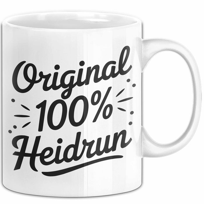 Heidrun Tasse Geschenk Original 100% Heidrun Geschenkidee Geburtstag Weiß Trendation