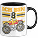 8. Geburtstag Geschenk Tasse Becher Jungs Trucks Geburtstagsgeschenk Ich Bin 8 Schwarz Trendation