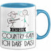 Geschenk für Country-Fan Tasse Lustige Geschenkidee Geburtstag Ich Bin Country-Fan Ich Darf Das Blau Trendation
