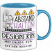 Designerin Tasse Geschenk Lustig Abstand Halten Hochleistungs-Designerin Mit Drang Zur Perfektion Bei Der Arbeit Blau Trendation