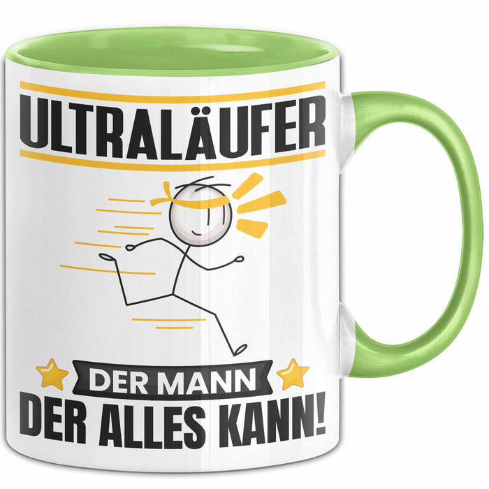 Ultraläufer Tasse Geschenk für Ultraläufer Der Mann Der Alles Kann Geschenkidee zum Geburtstag Grün Trendation