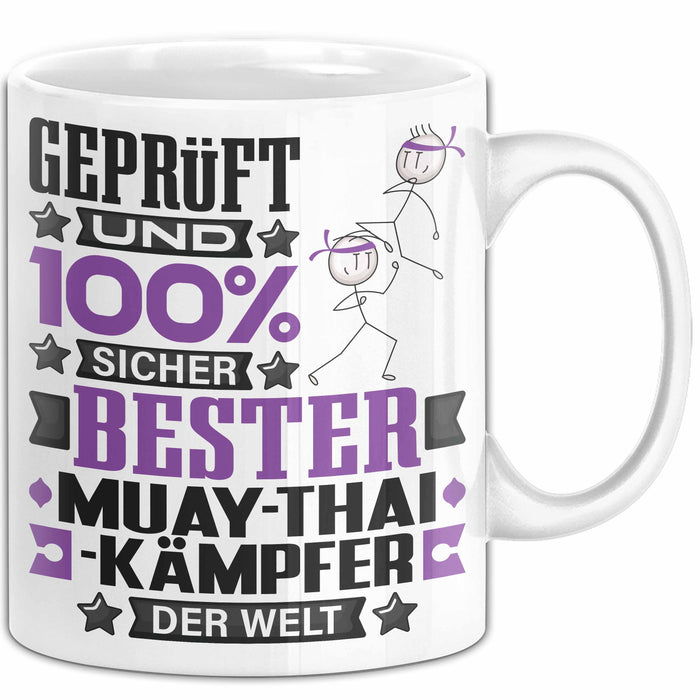 Muay-Thai-Kämpfer Geschenk Lustiger Spruch für Muay-Thai-Kämpfer Geschenkidee Bester Muay-Thai-Kämpfer Der Welt Weiß Trendation