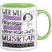 Musikfan Tasse Geschenk Spruch Wer Will Schon Prinzessin Sein Wenn Man Auch Musikfan Sein Kann Grün Trendation