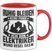 Elektriker Tasse Geschenk Ruhig Bleiben Ich Bin Elektriker Und Regel Das Geschenkidee Rot Trendation