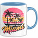 Miami Florida USA Tasse Geschenk Lustige Geschenkidee Spruch Blau Trendation