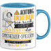 Synthesizer-Spielerin Tasse Geschenk Lustiger Spruch Bitte Erheben Sie Sich Seine Majestät Die Synthesizer-Spielerin Betritt Den Raum Blau Trendation