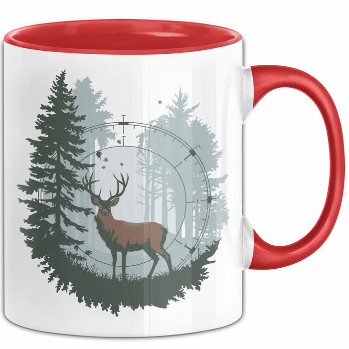 Jäger Tasse Geschenkidee für Jagdliebhaber Rot Trendation