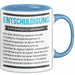 Entschuldigung Geschenk Tasse Es Tut Mir Leid Geburtstag Vergessen Nachträgliches Geschenk Becher Blau Trendation