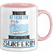 Surferin Tasse Geschenk Becher Stark Attraktiv Furchtlos Surferin Lustige Geschenkidee Rosa Trendation