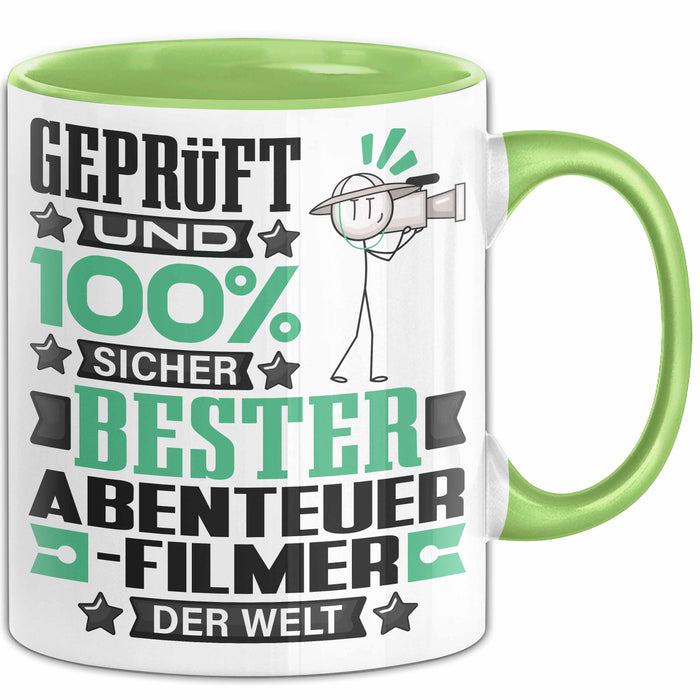Abenteuerfilmer Geschenk Lustiger Spruch für Abenteuerfilmer Geschenkidee Bester Abenteuerfilmer Der Welt Grün Trendation