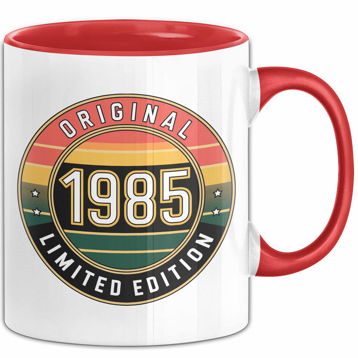 40 Geburtstag Party Tasse Geschenk Lustige Geschenkidee Spruch Original 1985 Limitierte Edition Rot Trendation