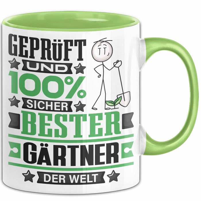 Gärtner Geschenk Lustiger Spruch für Gärtner Geschenkidee Bester Gärtner Der Welt Grün Trendation