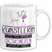Künstlerin Weil Es Keinen Schöneren Beruf Gibt Tasse Geschenk für Eine Künstlerin Lustig Weiß Trendation