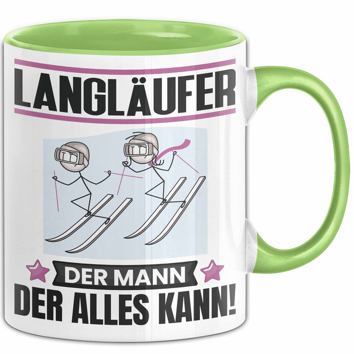 Langläufer Tasse Geschenk für Langläufer Der Mann Der Alles Kann Geschenkidee zum Geburtstag Grün Trendation