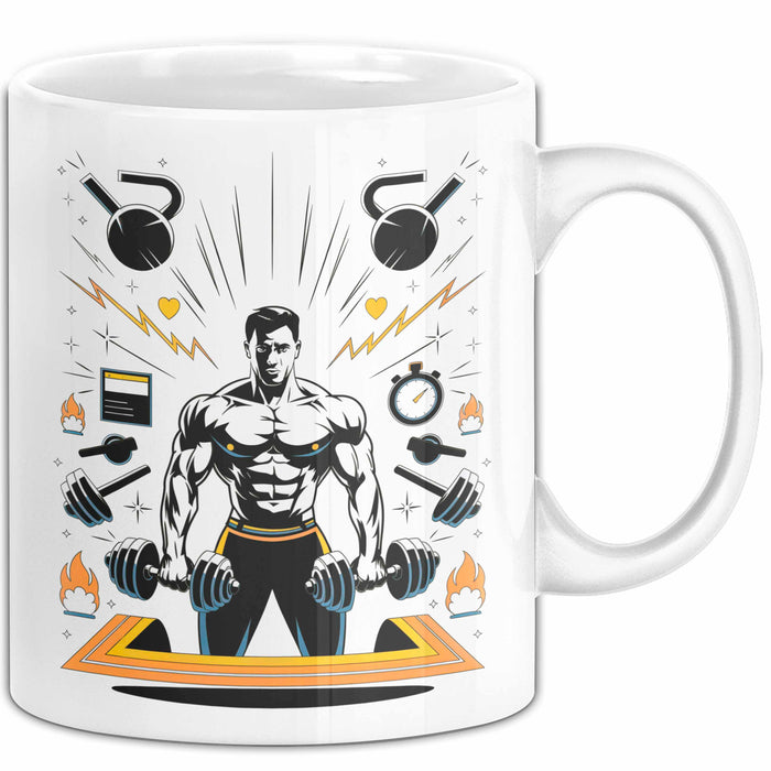 Fitnesstrainer Tasse Geschenk Lustige Geschenkidee Spruch Für Fitness Motivatoren Weiß Trendation
