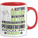 Pferdefreund Geschenk Tasse Lustiger Spruch Erheben Sie Sich Der Pferdefreund Betritt den Raum Rot Trendation