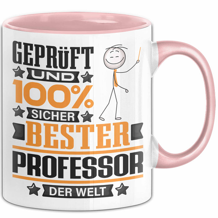 Professor Geschenk Lustiger Spruch für Professor Geschenkidee Bester Professor Der Welt Rosa Trendation