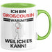 Großcousin Geschenk Tasse Lustiger Spruch Ich Bin Großcousin Warum Weil Ich Es Kann Geschenkidee Bester Großcousin Geburtstag Kaffee-Becher Grün Trendation