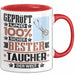 Taucher Geschenk Lustiger Spruch für Taucher Geschenkidee Bester Taucher Der Welt Rot Trendation