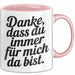 Freundschaft Tasse Geschenk Danke Dass Du Immer Da Bist Geschenkidee Rosa Trendation