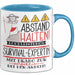 Survival-Expertin Tasse Geschenk Lustig Abstand Halten Hochleistungs-Survival-Expertin Mit Drang Zur Perfektion Bei Der Arbeit Blau Trendation