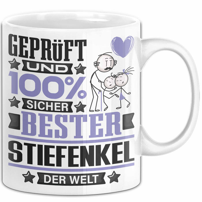 Stiefenkel Geschenk Lustiger Spruch für Stiefenkel Geschenkidee Bester Stiefenkel Der Welt Weiß Trendation
