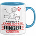 Ringer Geschenk Tasse So Gut Kann Nur Ein Ringer Aussehen Geschenkidee Kaffee-Becher Blau Trendation