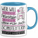Songtexterin Tasse Geschenk Spruch Wer Will Schon Prinzessin Sein Wenn Man Auch Songtexterin Sein Kann Blau Trendation