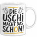 Frauen Mädchen Sarkasmus Tasse Geschenk Lustige Geschenkidee Spruch Die Uschi Macht Dat Schon Weiß Trendation