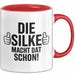 Silke Tasse Geschenk Die Silke Macht Dat Schon Geschenkidee Becher mit Name Rot Trendation