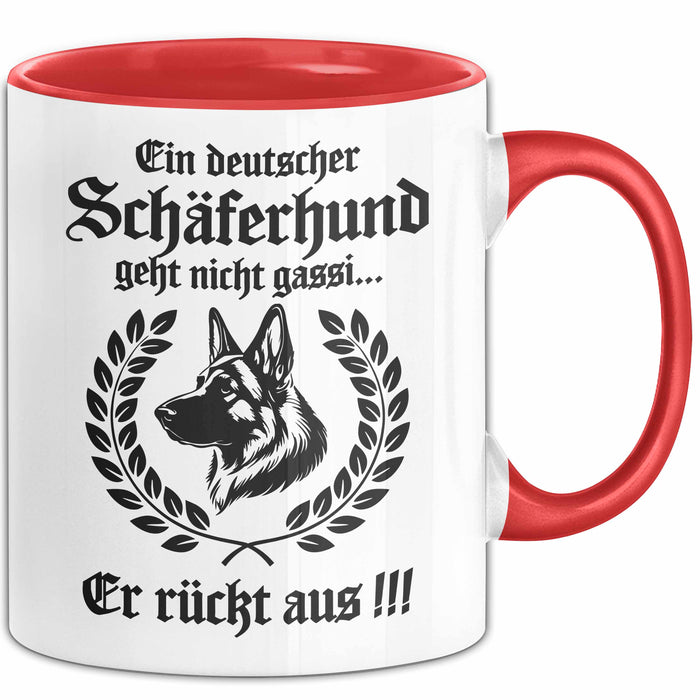 Deutscher Schäferhund Tasse Geschenk Lustige Geschenkidee Geht NichT Gassi Rot Trendation