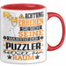 Puzzler Geschenk Tasse Lustiger Spruch Erheben Sie Sich Der Puzzler Betritt den Raum Rot Trendation