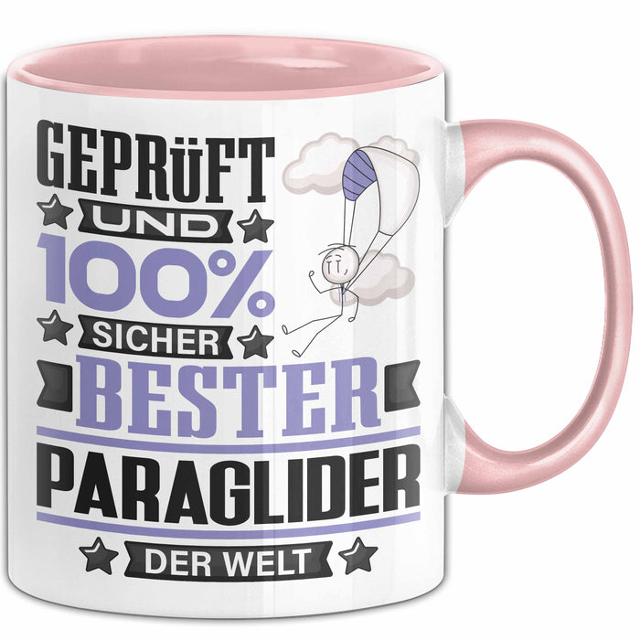 Paraglider Geschenk Lustiger Spruch für Paraglider Geschenkidee Bester Paraglider Der Welt Rosa Trendation
