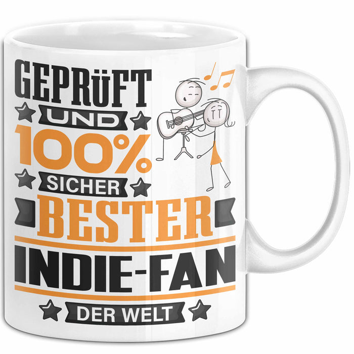 Indie-Fan Geschenk Lustiger Spruch für Indie-Fan Geschenkidee Bester Indie-Fan Der Welt Weiß Trendation