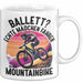Mountainbikerin Tasse Geschenk Frauen Ballett Echte Mädchen Fahren Mountainbike Mtb Weiß Trendation