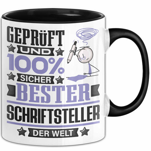 Schriftsteller Geschenk Lustiger Spruch für Schriftsteller Geschenkidee Bester Schriftsteller Der Welt Schwarz Trendation