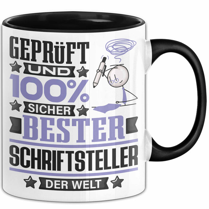 Schriftsteller Geschenk Lustiger Spruch für Schriftsteller Geschenkidee Bester Schriftsteller Der Welt Schwarz Trendation