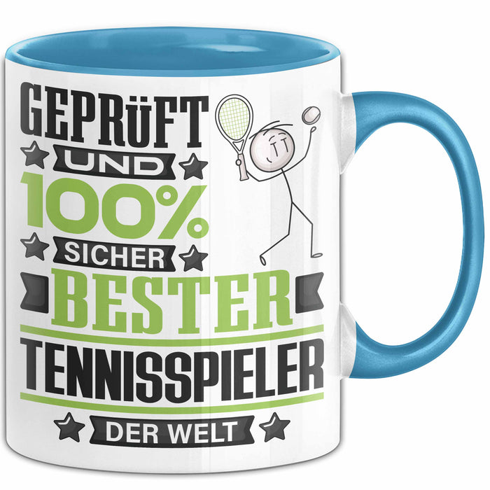 Tennisspieler Geschenk Lustiger Spruch für Tennisspieler Geschenkidee Bester Tennisspieler Der Welt Blau Trendation
