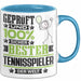 Tennisspieler Geschenk Lustiger Spruch für Tennisspieler Geschenkidee Bester Tennisspieler Der Welt Blau Trendation