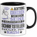 Schriftsteller Geschenk Tasse Lustiger Spruch Erheben Sie Sich Der Schriftsteller Betritt den Raum Schwarz Trendation