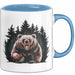 Bärenliebhaber Tasse Geschenkidee für Naturliebhaber Blau Trendation