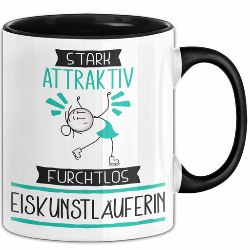 Eiskunstläuferin Tasse Geschenk Becher Stark Attraktiv Furchtlos Eiskunstläuferin Lustige Geschenkidee Trendation