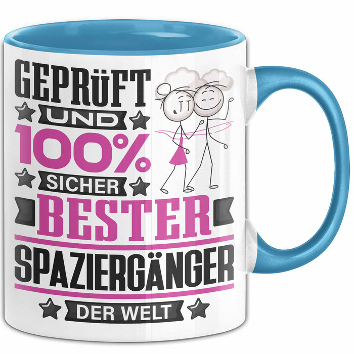 Spaziergänger Geschenk Lustiger Spruch für Spaziergänger Geschenkidee Bester Spaziergänger Der Welt Blau Trendation