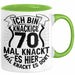 70er Geburtstag Geschenk Männer Frauen Ich Bin Knackige 70 Tasse Geschenkidee Lustiger Spruch Opa 70. Geburtstag Kaffee-Becher Grün Trendation