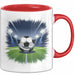 Fußballspieler Tasse Geschenkidee für Fußballliebhaber Rot Trendation