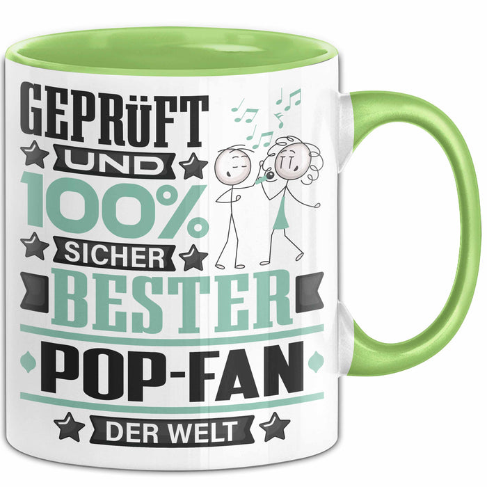 Pop-Fan Geschenk Lustiger Spruch für Pop-Fan Geschenkidee Bester Pop-Fan Der Welt Grün Trendation