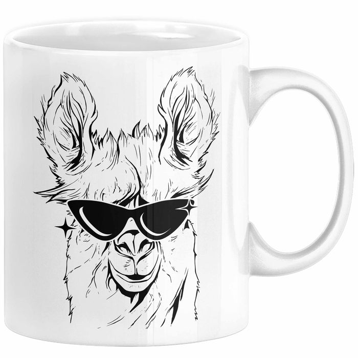 Llama Alpaka Tasse Geschenk Lama Geschenkidee für Lama-Fans Weiß Trendation